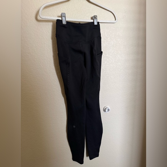 Lululemon Fast and‎ Free High-Rise Fleece Tight 28" *Pockets Size 0 in Black - Picture 8 of 10